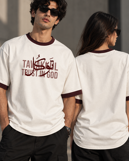 Maroon off white